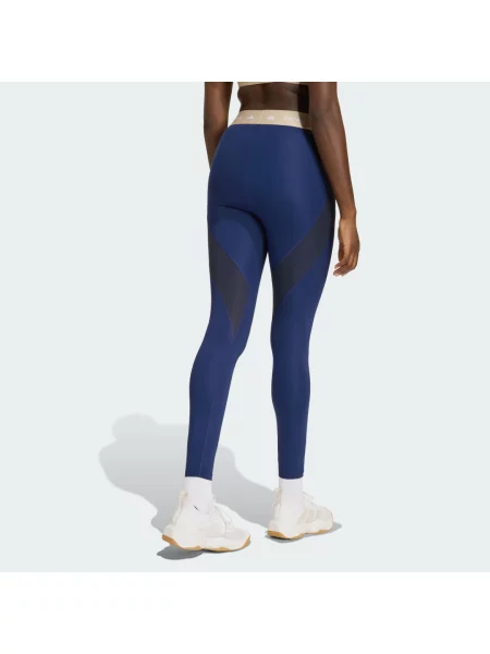 Legginsy do ćwiczeń TECHFIT Color Block niebieskie