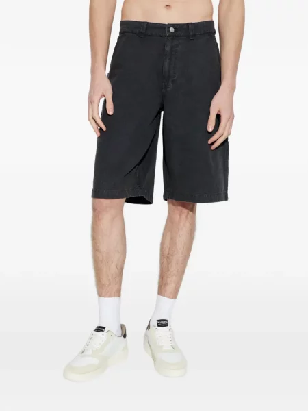 Cu centură pantaloni scurți cargo Allsaints negru
