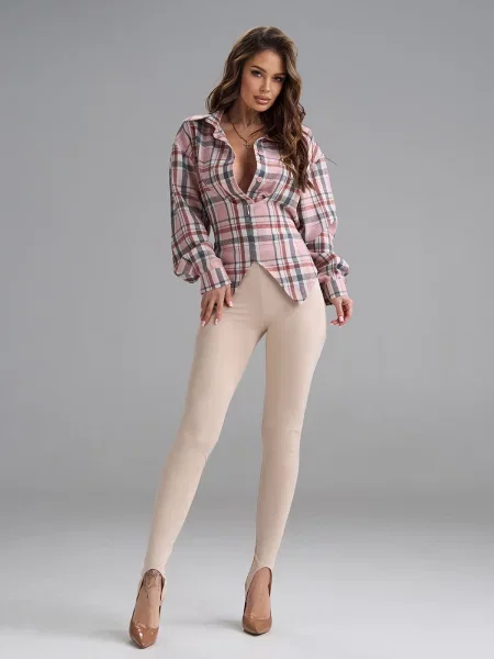 Легінси ISSA Plus комбінований верх бежевий