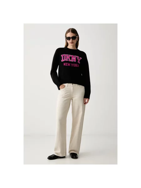 Sweter Dkny z logo czarny