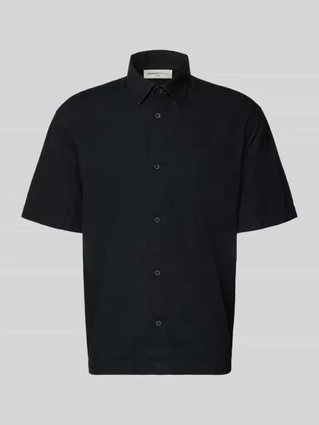 Koszula casualowa o kroju loose fit z czystej bawełny Tom Tailor Denim czarna