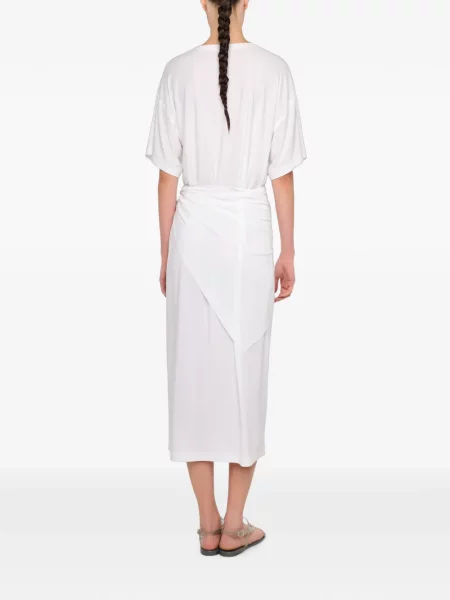 Scurt rochie midi Norma Kamali alb