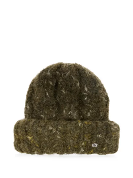 Căciulă Ganni tricotate verde