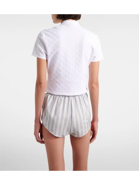 Pantaloni scurți Gucci de mătase albastru