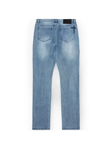 Viseltes hatású skinny skinny farmernadrág Rta kék
