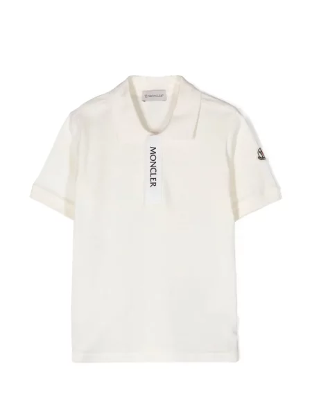 Koszulka polo dziecięca Moncler Grenoble biała