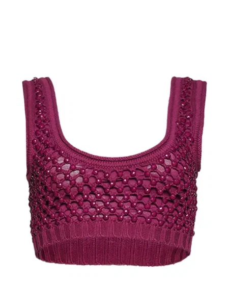 Cropp top Diotima cu mărgele violet
