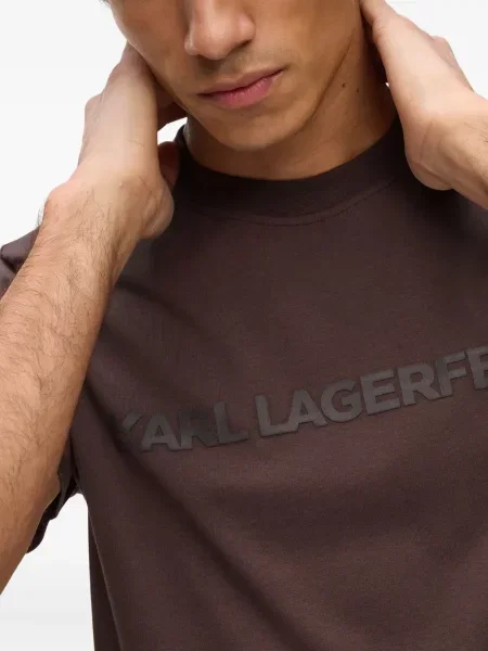 Tricou Karl Lagerfeld cu imagine maro