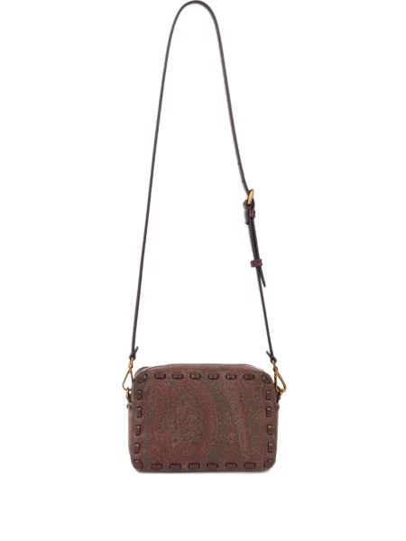 Geanta crossbody Etro cu model paisley maro
