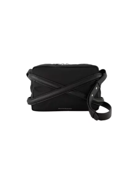 Torba crossbody Alexander Mcqueen skórzana czarna