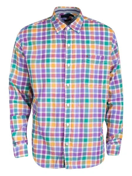 Kostkovaná košile Tommy Hilfiger růžová