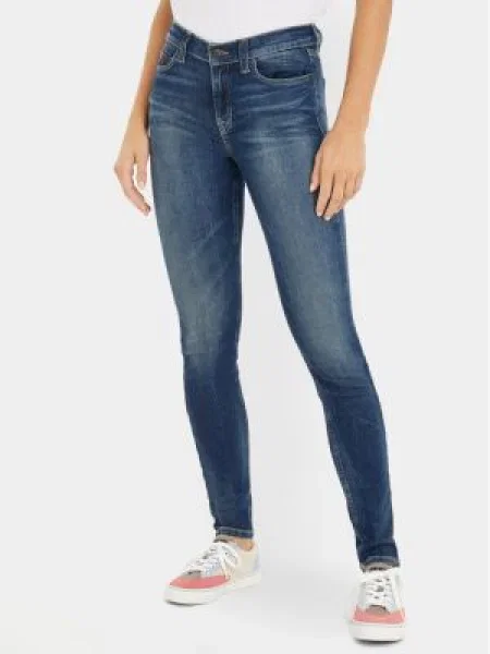 Blugi skinny Tommy Jeans albastru