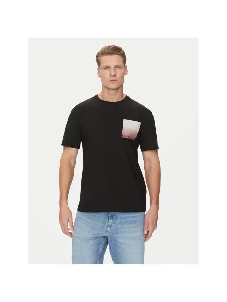 Calvin Klein Póló Ombre Bonded Regular Fit fekete