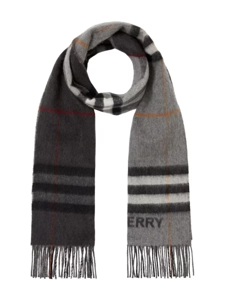 Szal Burberry w kratkę szara