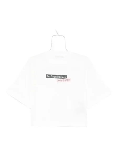 Tricou Palm Angels cu imagine alb