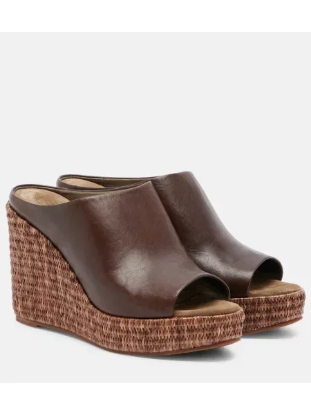 Espadrile Brunello Cucinelli din piele maro