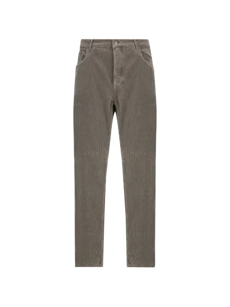 Pantaloni Brunello Cucinelli de catifea cord gri