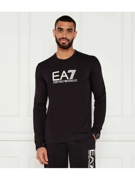Hosszú ujjú póló Ea7 fekete