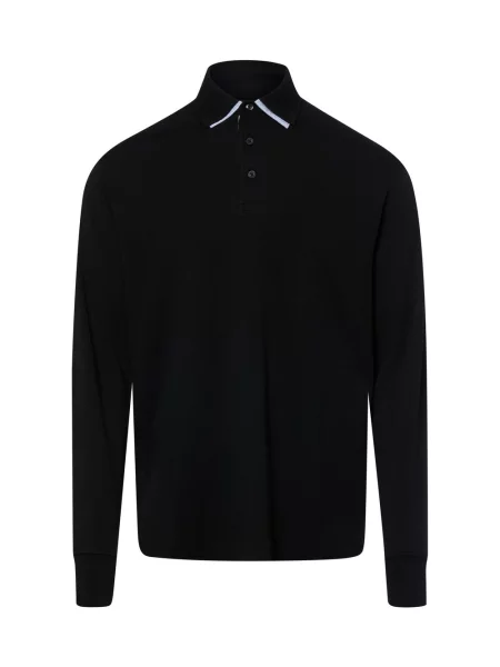 James koszulka polo z długim rękawem Mężczyźni S czarny