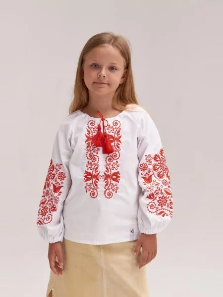 Детская рубашка Merezhka белая