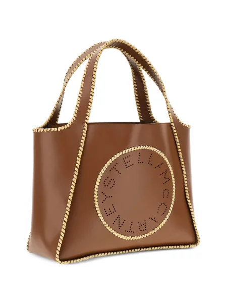 Shopper táska Stella Mccartney autogrammal barna