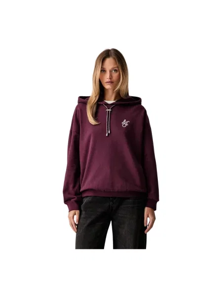 Bluza z kapturem Liu Jo z kapturem fioletowa