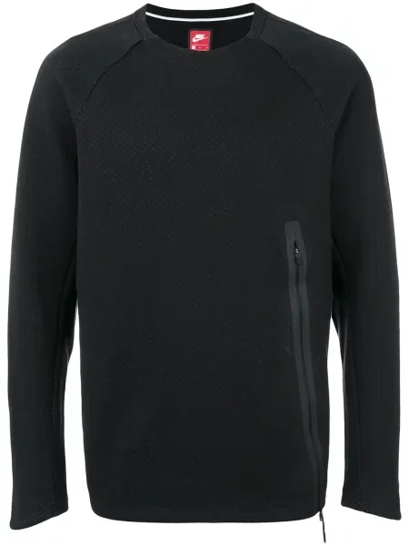 Hanorac crewneck Nike din fleece cu decolteu rotund negru