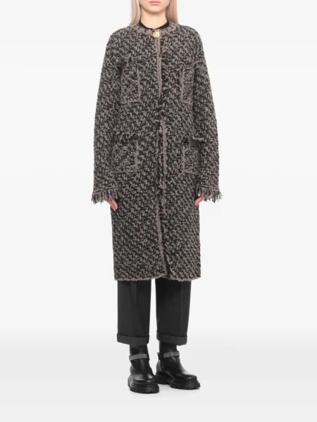 Płaszcz Fabiana Filippi z frędzli czarny