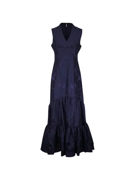 Sukienka maxi Sachin & Babi z dekoltem w serek z falbankami niebieska