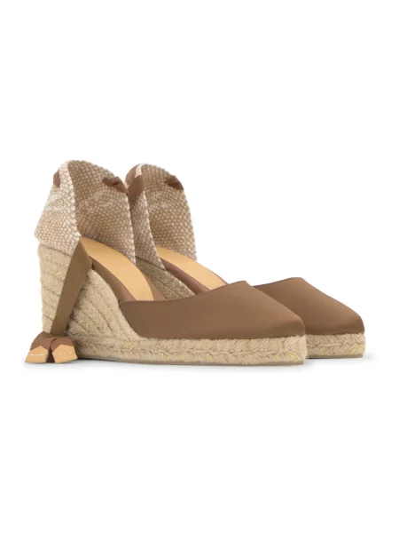 Espadryle Castaner skórzane brązowe