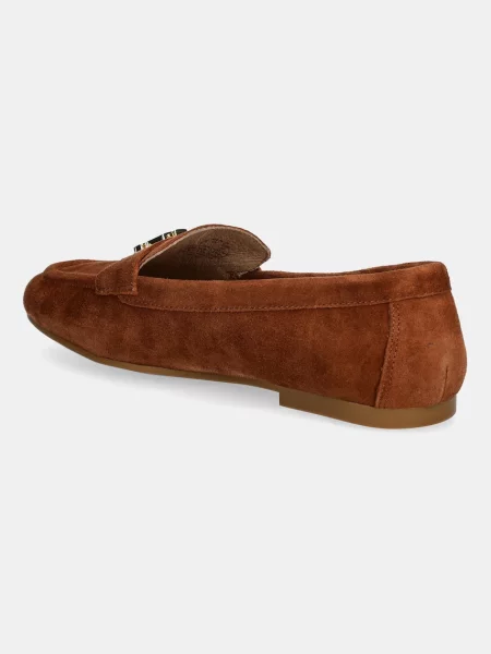 Semišové mokasíny Lauren Ralph Lauren Averi III na plochém hnědá