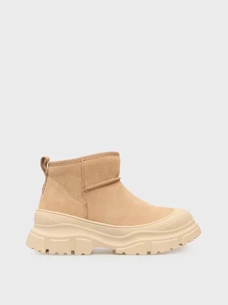 Кожаные сапоги Prpy бежевые