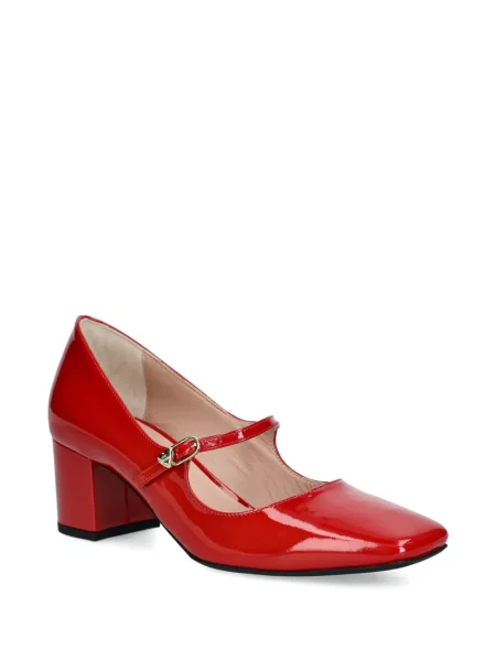 Pantofi cu toc Love Moschino cu cataramă roșu