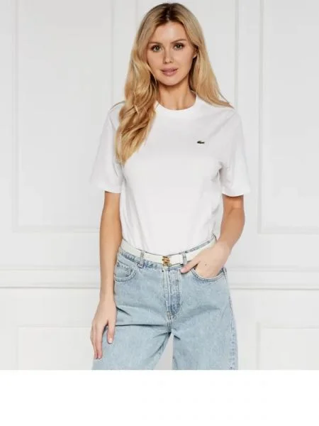 Lacoste Tricou | Relaxed fit alb