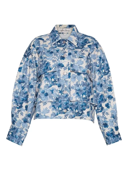 Geacă de blugi Cara Cara cu model floral cu imagine albastru