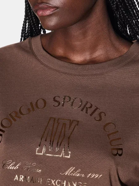 Футболка Armani Exchange коричневий