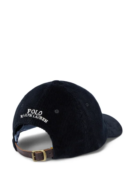 Žametna kapa s šiltom Polo Ralph Lauren črna