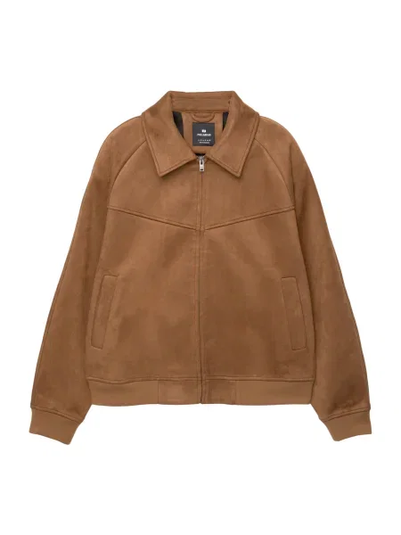 Pull&Bear Geacă de primăvară-toamnă maro