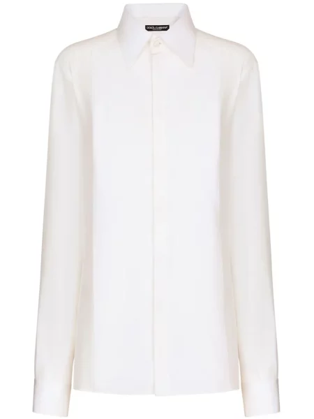 Cămașă Dolce & Gabbana de mătase alb