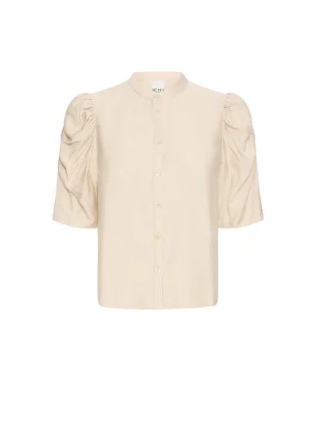 Koszula Ichi z rękawami balonowymi beżowa