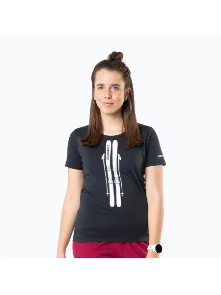 Tricou pentru femei DYNAFIT Graphic Co black out/ski negru