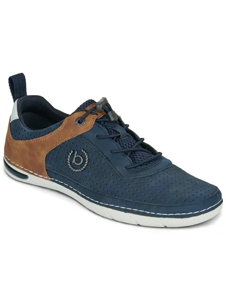 Bugatti Pantofi cu șireturi sport închis / ombră / alb albastru