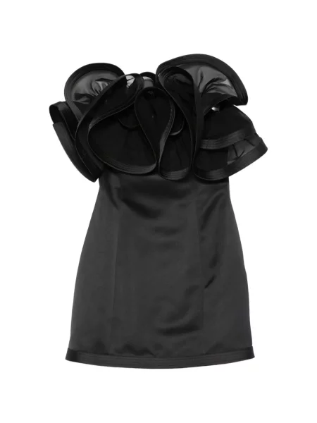 Sukienka z falbankami Elisabetta Franchi z falbankami czarna