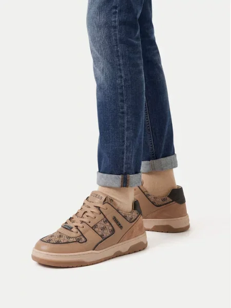 Guess Sneakersy brązowy