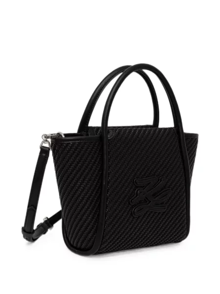 Шопинг чанта Karl Lagerfeld с автограф черно