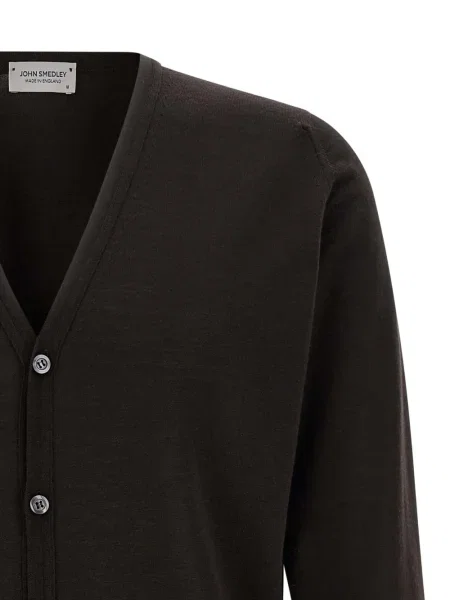 Cardigan John Smedley de lână maro