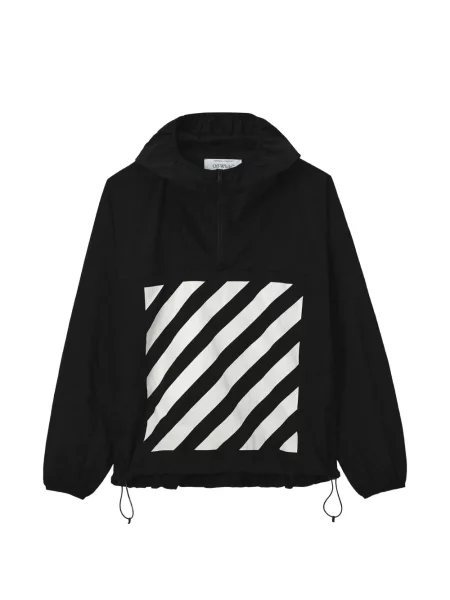 Geacă de vânt Off-white cu glugă alb