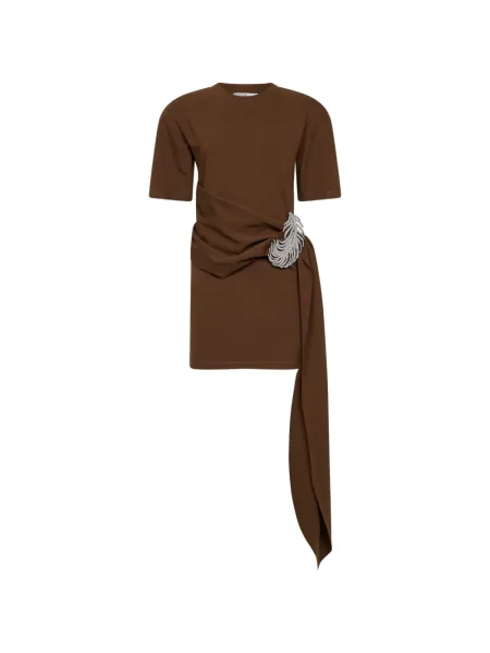 Rochie mini Giuseppe Di Morabito scurtă de costum maro