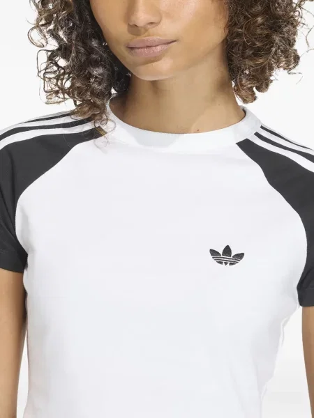 Tricou Adidas cu dungi lung alb