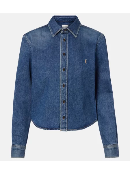Cămașă de blugi Saint Laurent albastru